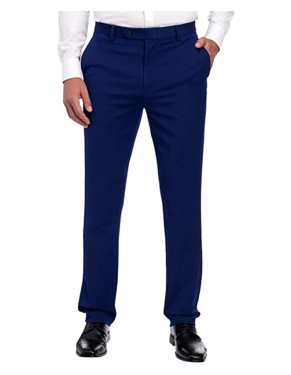 Zax Stirling Men's Bexley Flat Front Suit Separate Pants Blue L44 W38