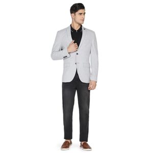 Grey Hook Men's Casual Notch Lapel Slim Fit Blazer-EJ-SO-BEN2