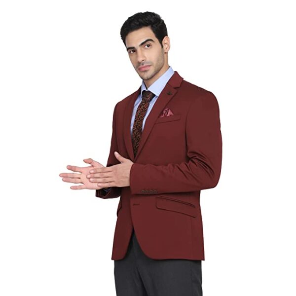 Grey Hook Men's Formal Notch Lapel Phoenix Skinny Fit Blazer-NL-DO-CLARA2 - Image 3