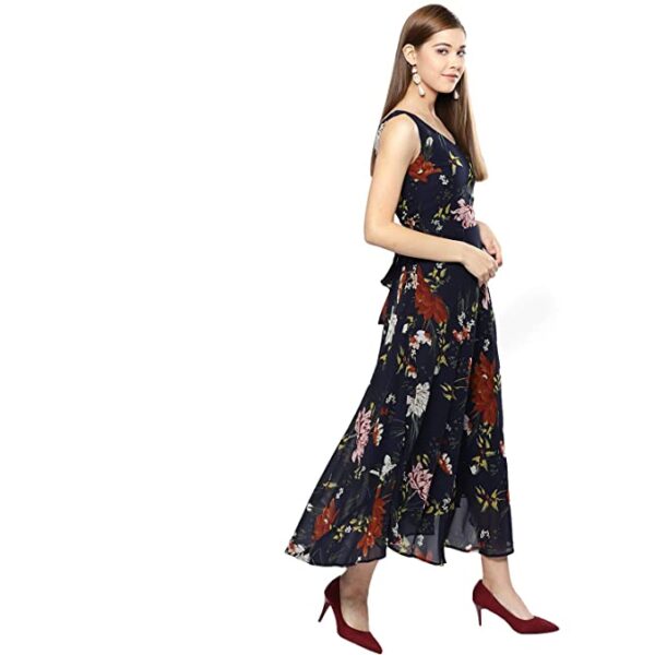 Klepa Women's Synthetic A-Line Maxi Dress - Image 3