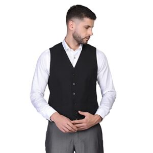 Grey Hook Men's Formal V-Neck Slim Fit Waist Coat-NL-JQ-BRINO4