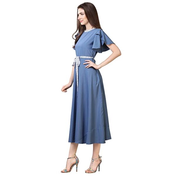 Women's Crepe A-Line Maxi Dress - Image 2