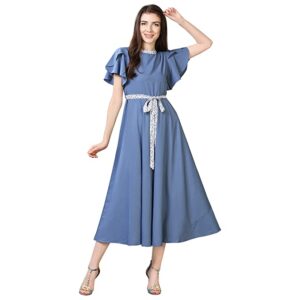 Women's Crepe A-Line Maxi Dress
