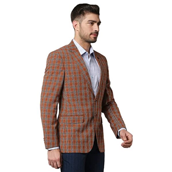 Roy Strip Dark Orange Blazer - Image 2