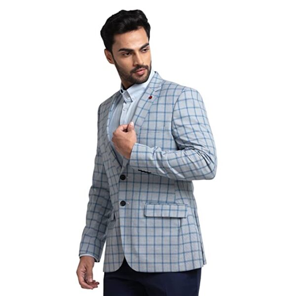 Roy Strip Medium Blue Blazer - Image 3