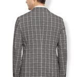 Daan Velsor Sport Men's Notch Lapel Slim fit Blazer (VSBZWSLFW57318_Grey_40)