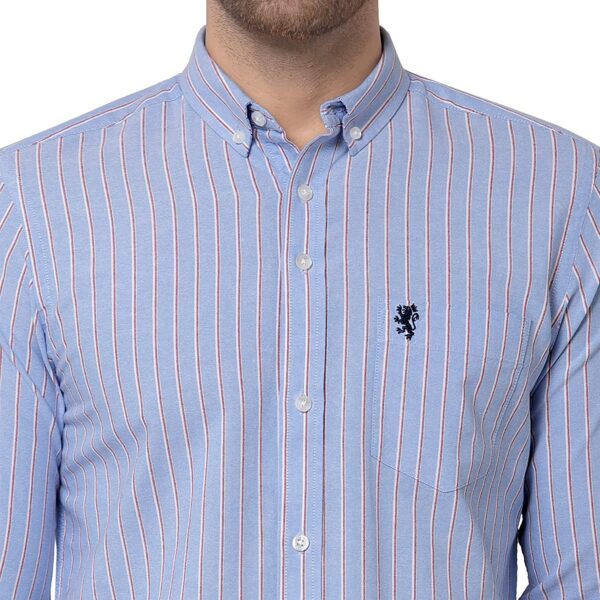 Blue Staple Men Sky Blue Striped Shirt - Image 3