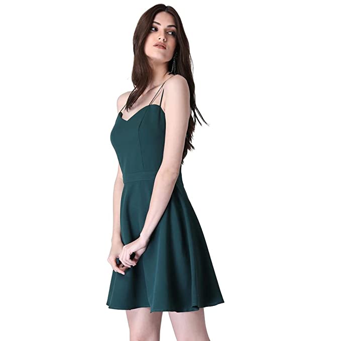 FabAlley Women's Polyester Skater Mini Dress - Image 3