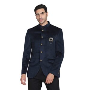 Grey Hook Men's Formal Bandhgala Slim Fit Blazer-NL-DO-FRANCO2