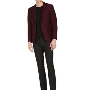 Arroy Head Men Maroon Solid Zero Calorie Fit Formal Blazer