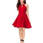 Addyoa Women's Keyhole Neck Skater Dress