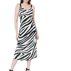 Kimiku Women's Viscose Shift Midi Dress