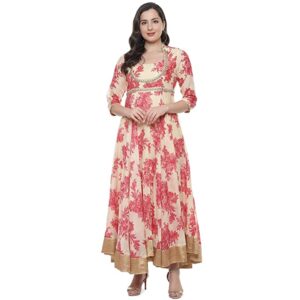 Women's Polyester Layered and Tiered Below The Knee Dress