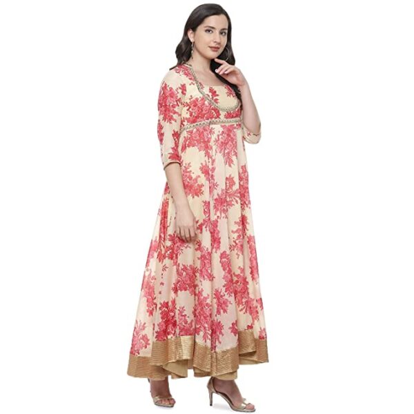 Women's Polyester Layered and Tiered Below The Knee Dress - Image 3