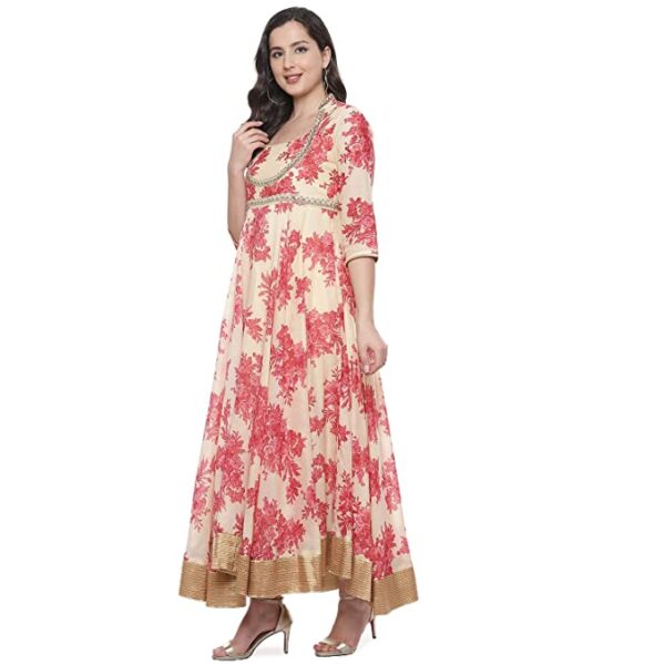 Women's Polyester Layered and Tiered Below The Knee Dress - Image 2